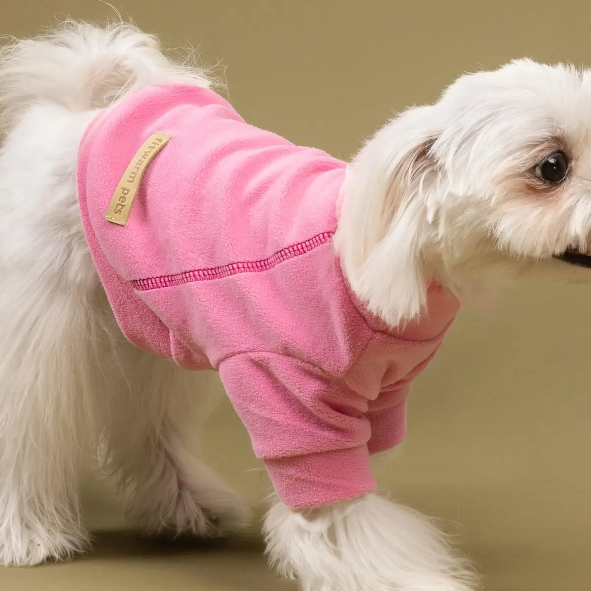 Fitwarm Large Pink 3 Pack Pet Sweater | Classic Fleece Turtleneck for Small Dogs & Cats - view 8