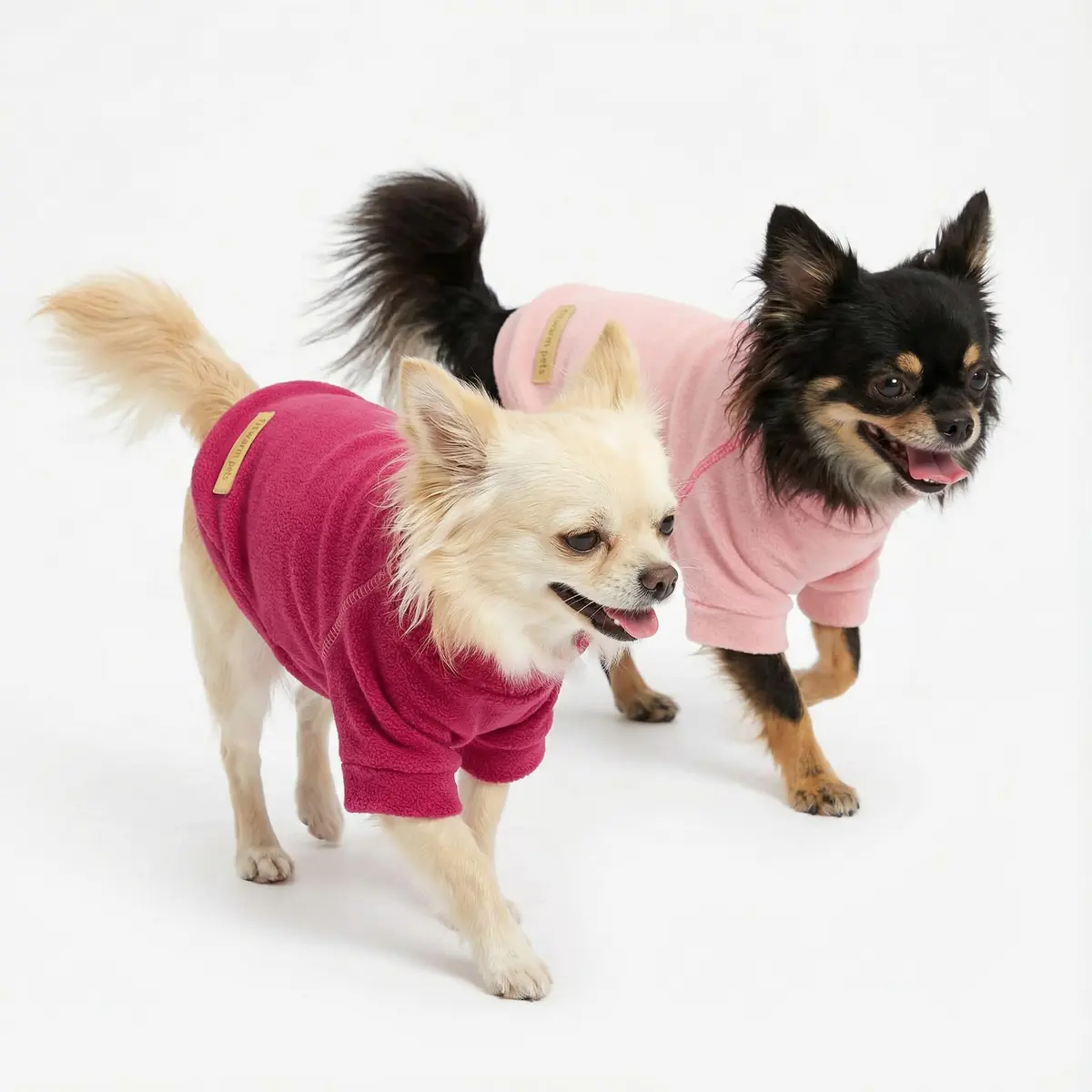 Fitwarm Large Pink 3 Pack Pet Sweater | Classic Fleece Turtleneck for Small Dogs & Cats - view 3