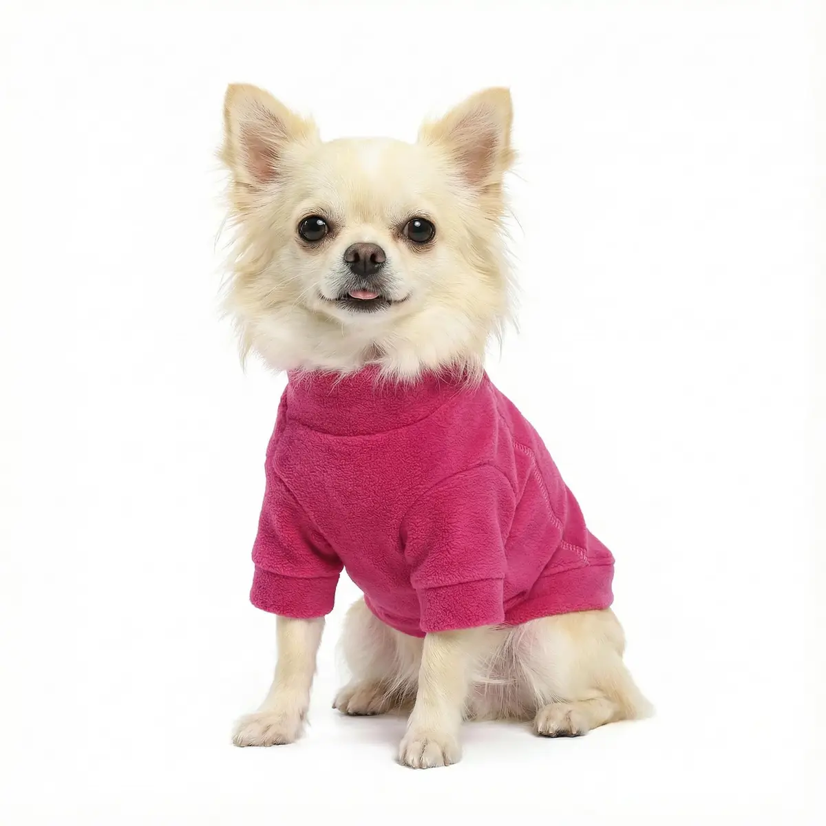 Fitwarm Large Pink 3 Pack Pet Sweater | Classic Fleece Turtleneck for Small Dogs & Cats - view 4