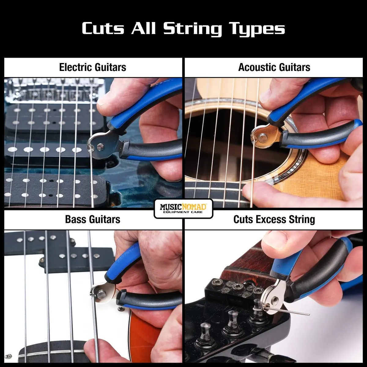 MusicNomad Grip ONE Guitar String Winder, Cutter & Pin Puller (MN223) | All-in-One Tool for Guitars, Basses, Ukuleles - view 3