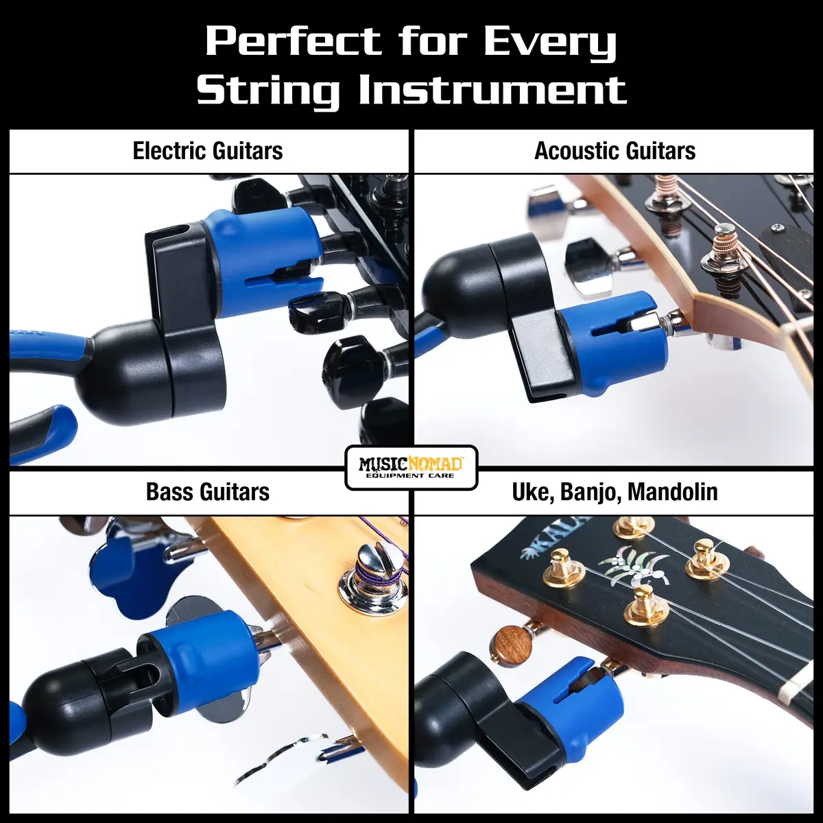 MusicNomad Grip ONE Guitar String Winder, Cutter & Pin Puller (MN223) | All-in-One Tool for Guitars, Basses, Ukuleles - view 4