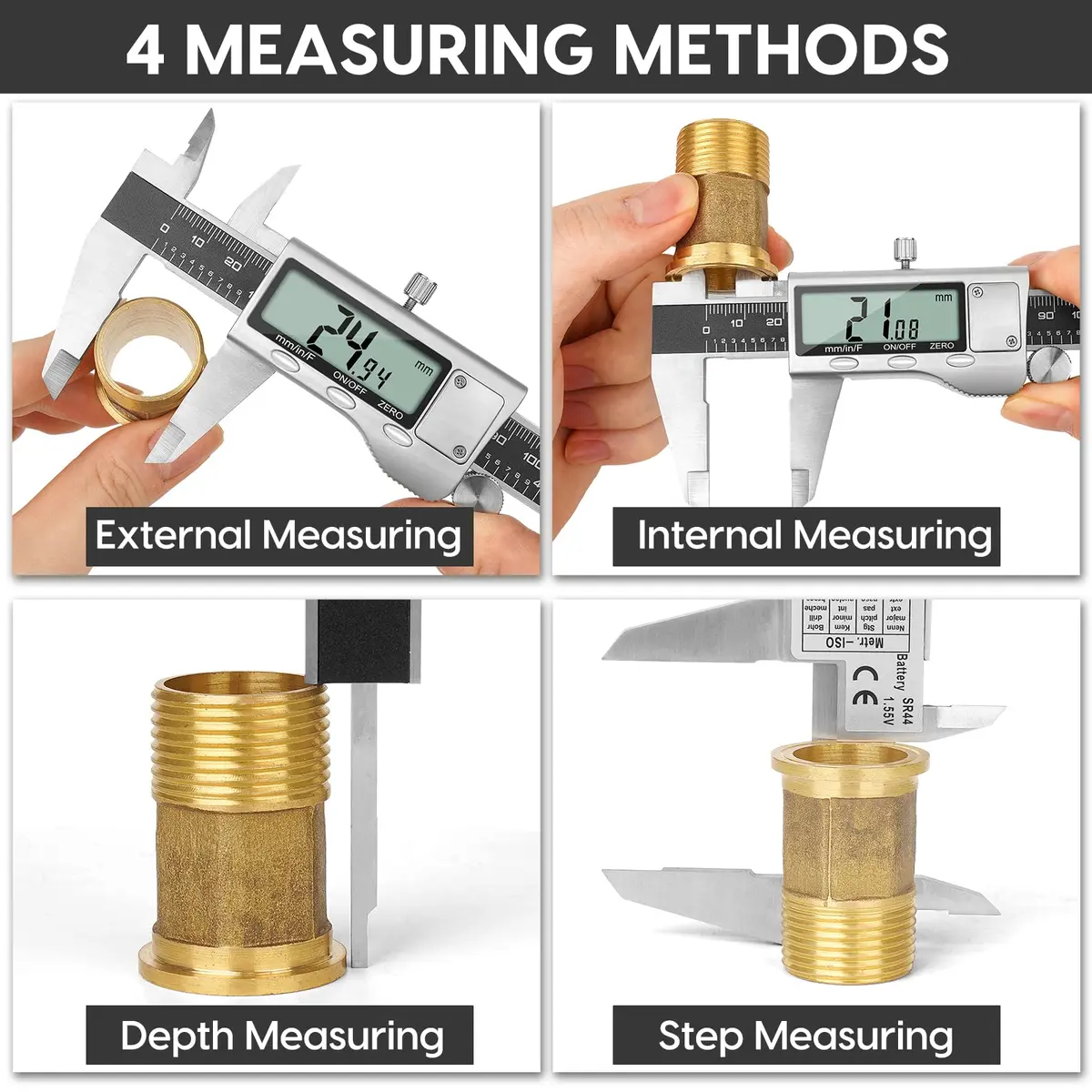 Jiavarry Digital Caliper 6 Inch Stainless Steel LCD Screen | Accurate Measurement for DIY & Household - view 4