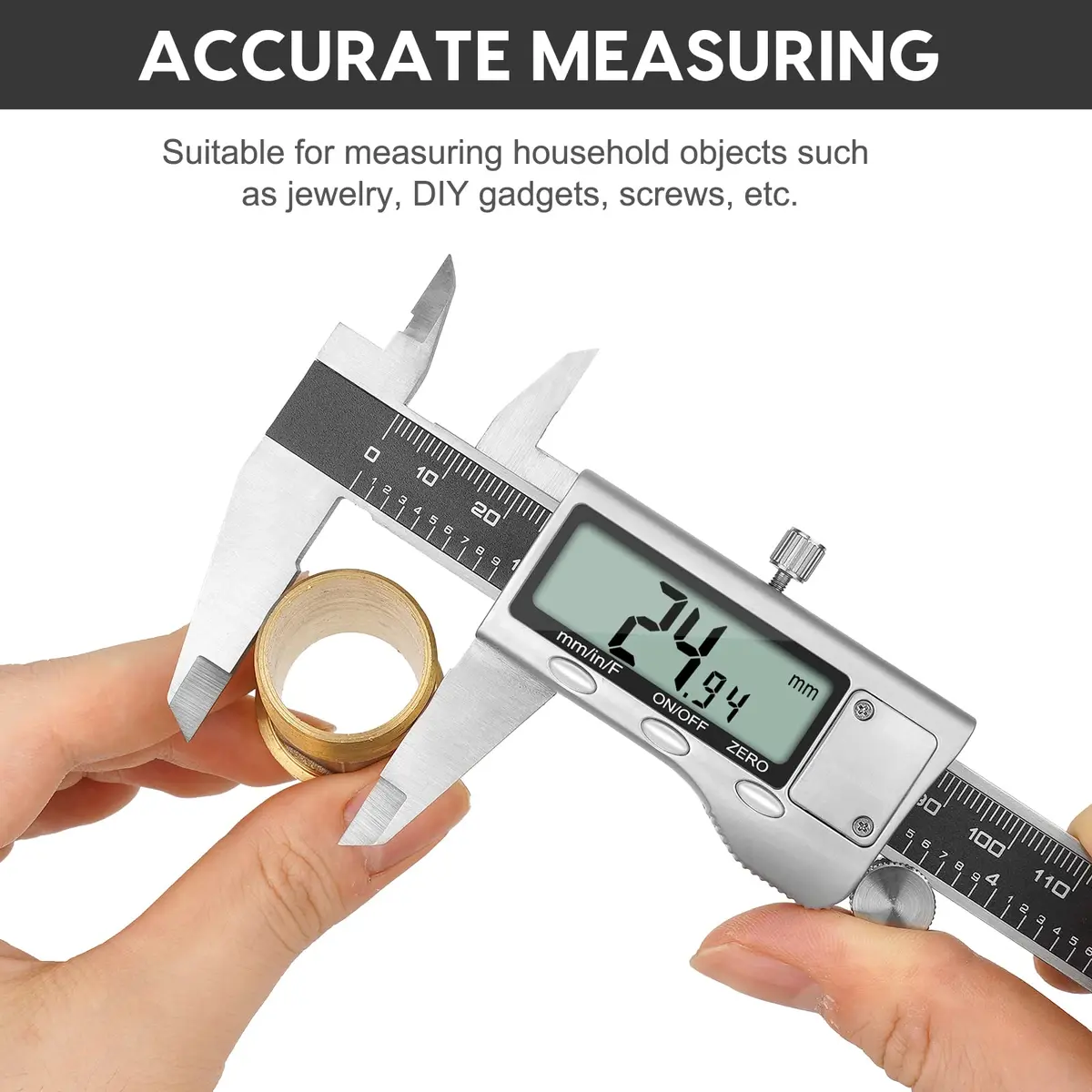 Jiavarry Digital Caliper 6 Inch Stainless Steel LCD Screen | Accurate Measurement for DIY & Household - view 2