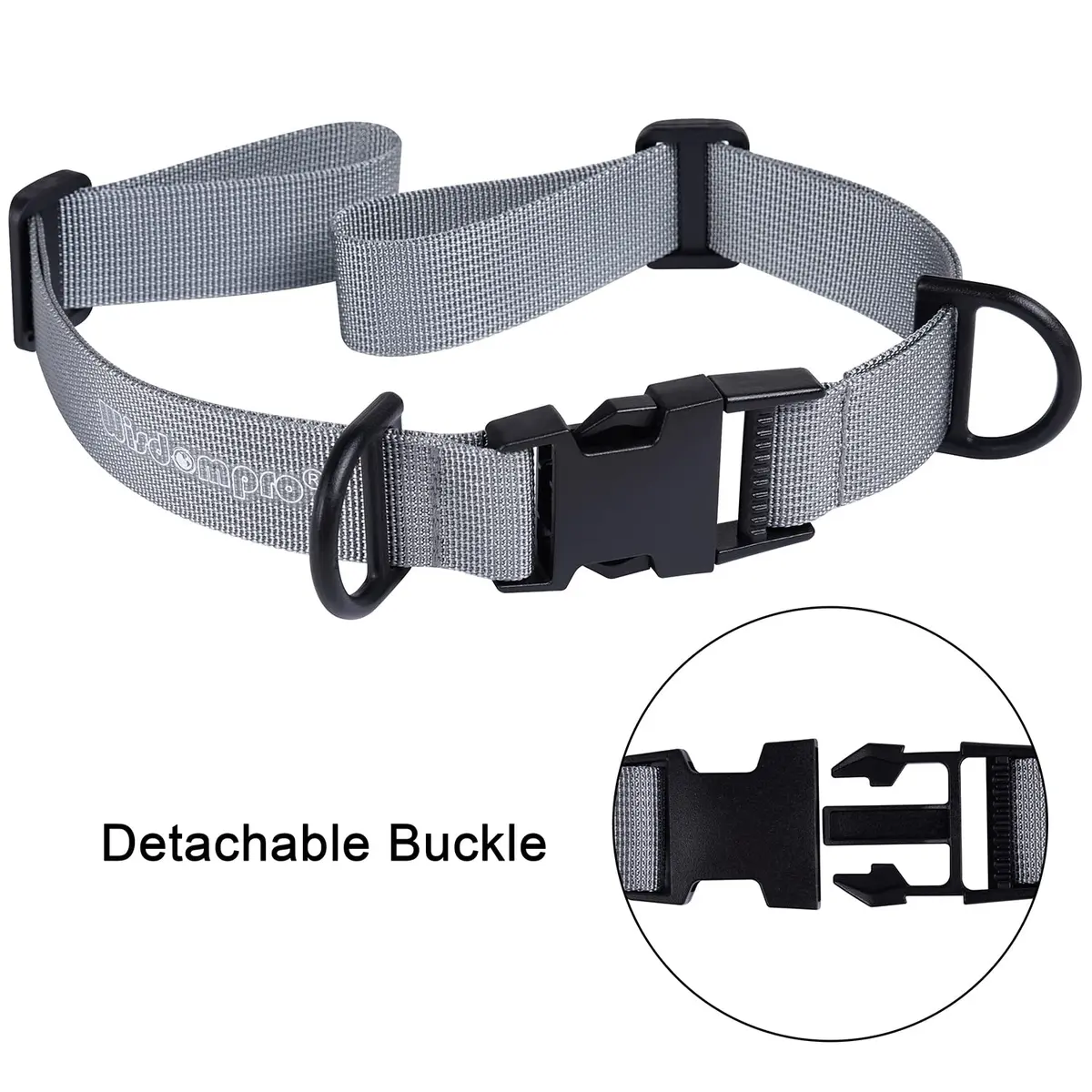 Wisdompro Heavy Duty Backpack Chest Strap, Gray | Adjustable Webbing for Outdoor Activities - view 2