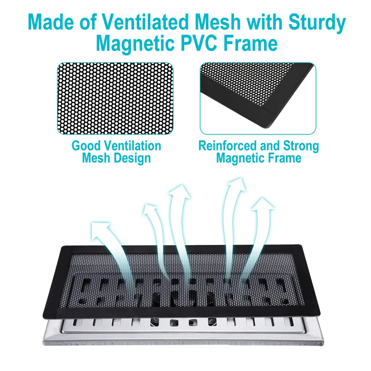 Semola Magnetic Floor Register Vent Covers, 4 x 10 Inch | Strong Magnet Mesh for Wall, Ceiling, Floor - view 3