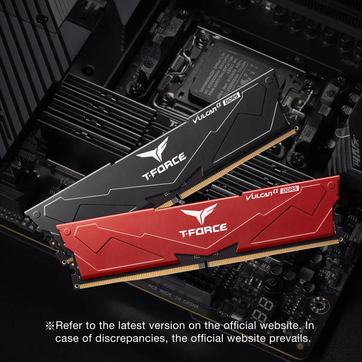 TEAMGROUP T-Force Vulcan Alpha DDR5 RAM 32GB (2x16GB) 5600MHz CL40 Desktop Memory Module | AMD Optimized - view 5