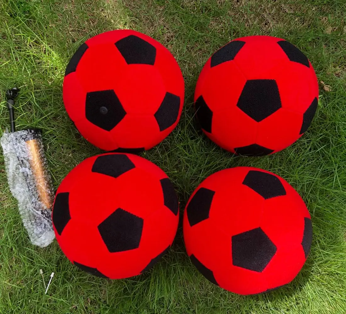 Vinfgoes 4 PCS 8'' Inflatable Sticky Soccer Ball | Outdoor Soccer Dart Board Accessory - main product image