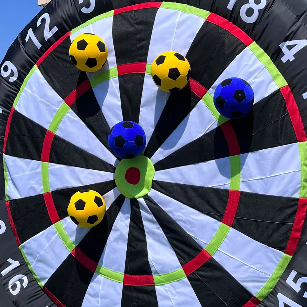 Vinfgoes 4 PCS 8'' Inflatable Sticky Soccer Ball | Outdoor Soccer Dart Board Accessory - view 5