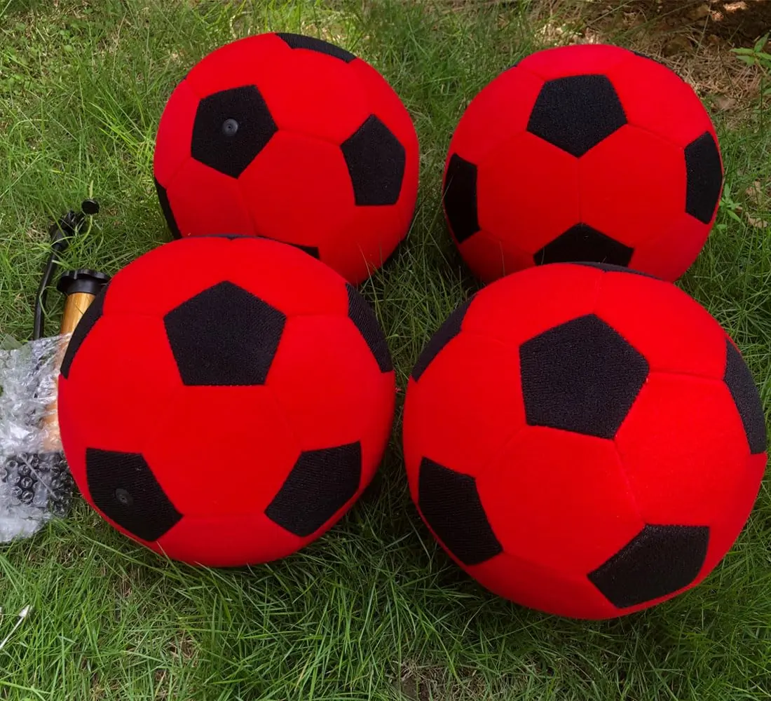 Vinfgoes 4 PCS 8'' Inflatable Sticky Soccer Ball | Outdoor Soccer Dart Board Accessory - view 3