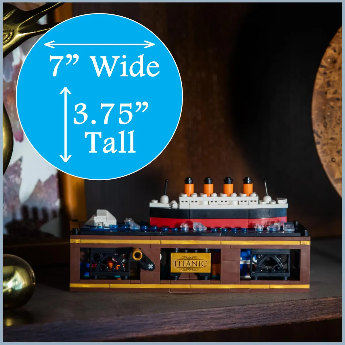 Brick Loot Titanic Iceberg Model Kit with LED Lights, 319-Piece Building Set 19.05cm (7.5" L) x 5.08cm (2" W) x 10.16cm (4" H) | STEM Learning Fun - view 3