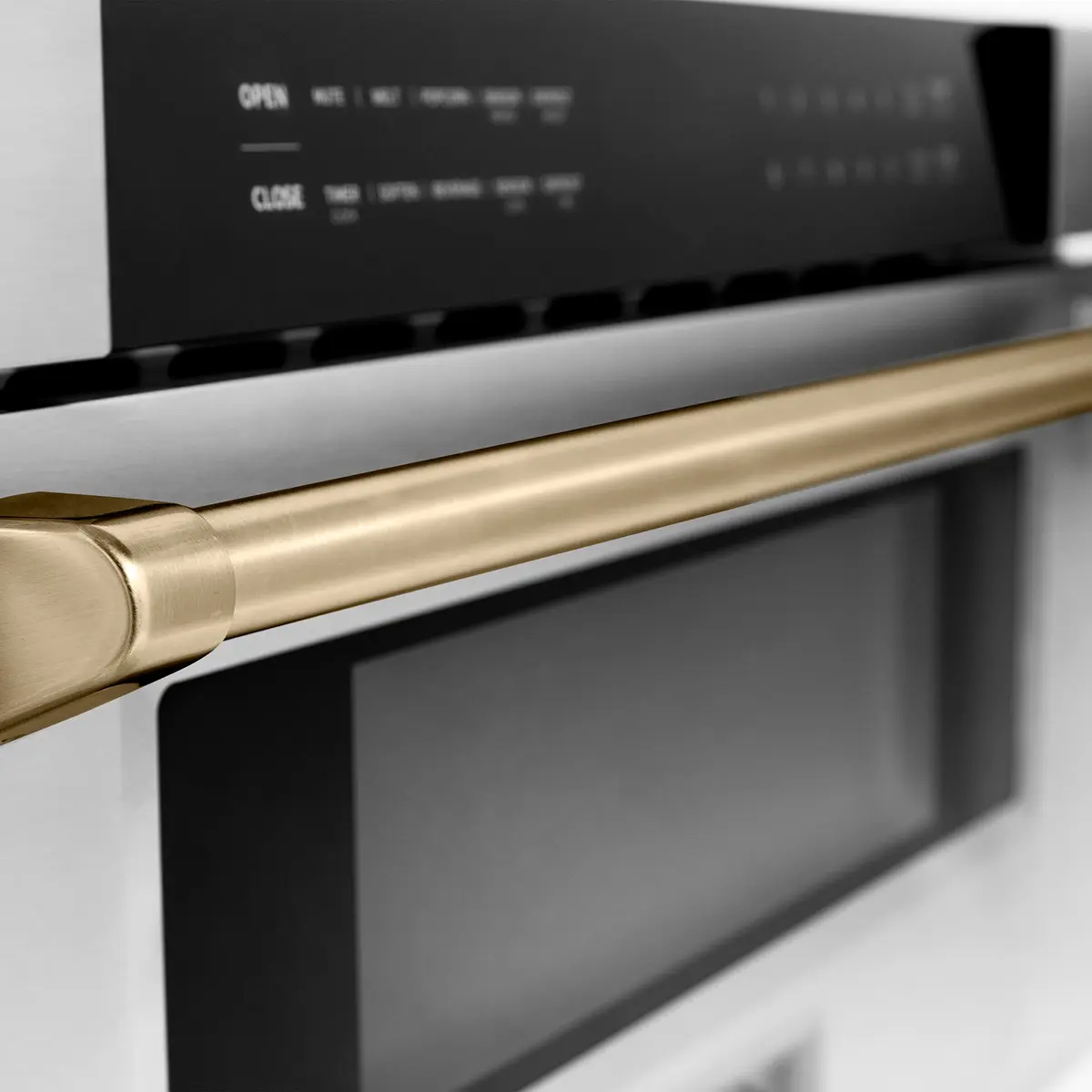 ZLINE Autograph Edition 30" 1.2 cu. ft. Built-In Microwave Drawer in Stainless Steel with Gold Accents | Space-Saving, Elegant Design - view 8