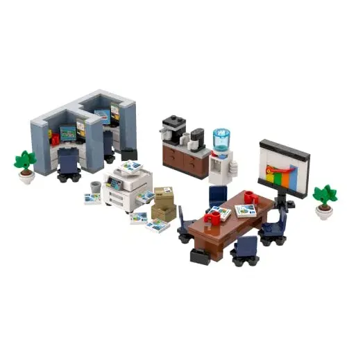 Brick Loot Office Building Set 289-Piece Mini Office Furniture Building Kit | Non-Toxic ABS Plastic - main product image