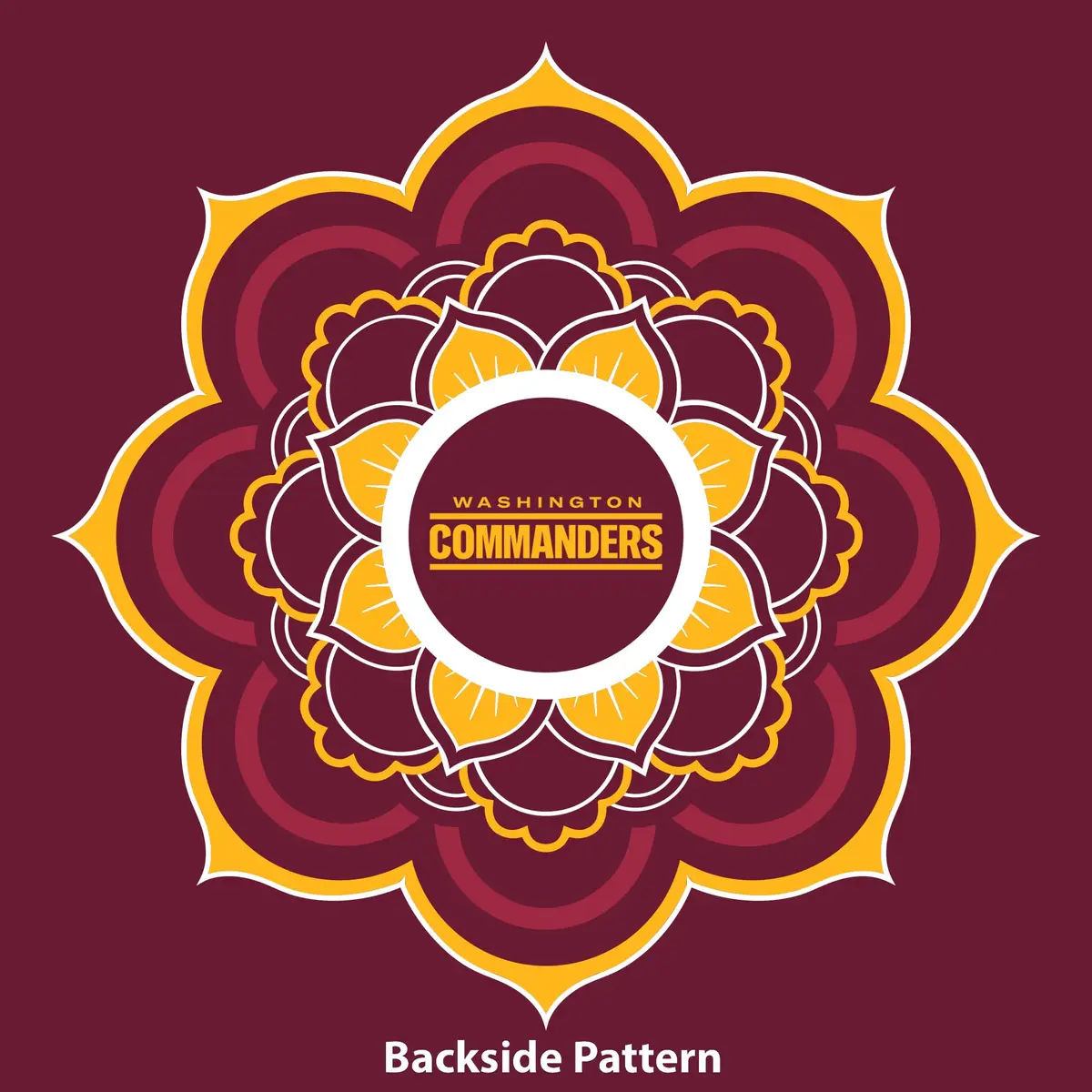 Littlearth NFL Washington Commanders Caftan Flower | Versatile Team Spirit Wear - view 3