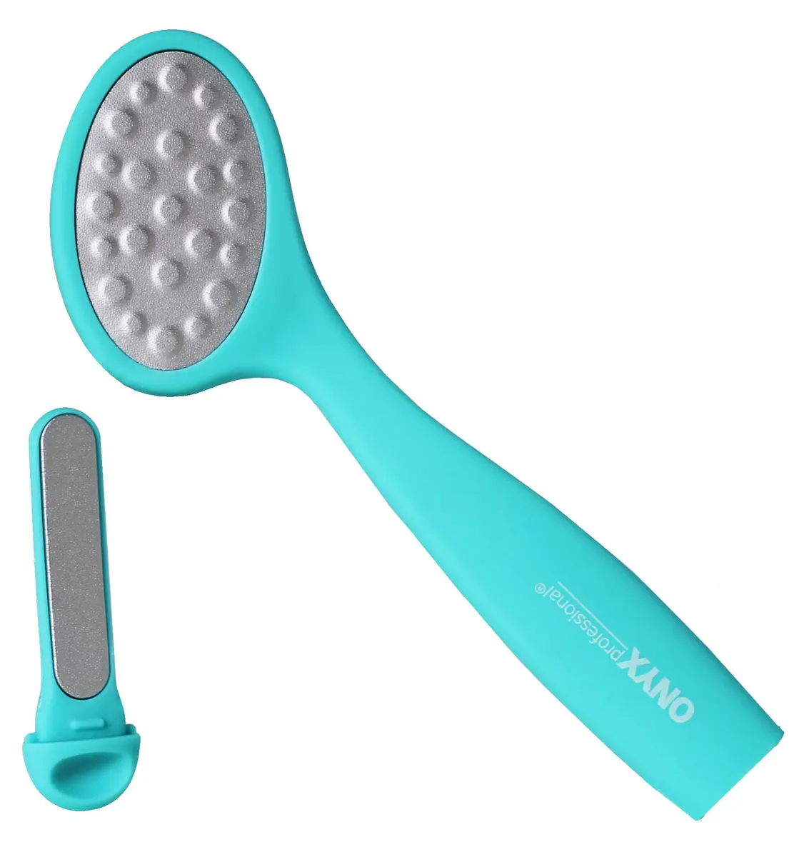 Onyx Professional 3-in-1 Diamond Foot Scrubber Teal | Exfoliates Calluses & Dry Skin - view 2