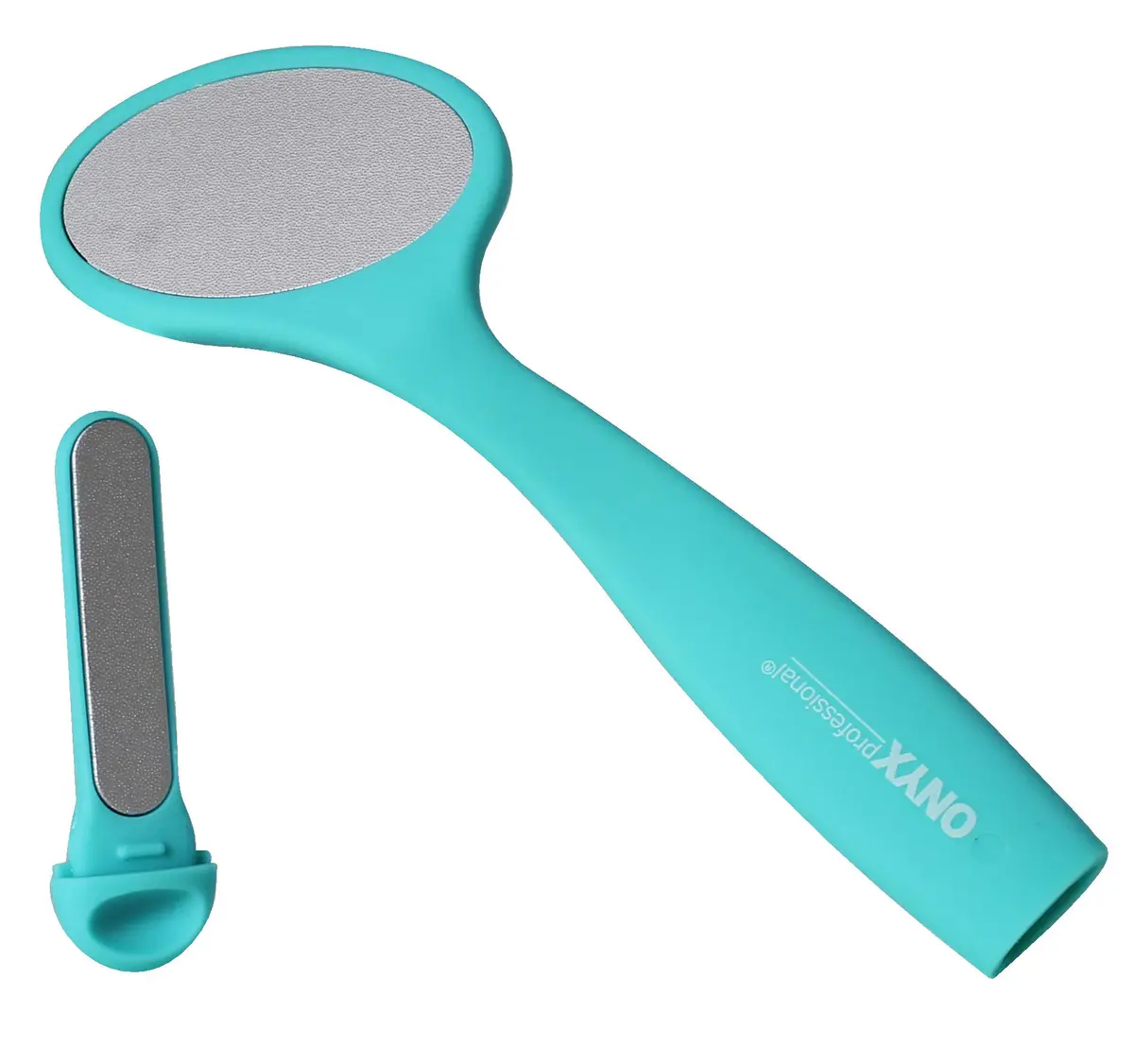 Onyx Professional 3-in-1 Diamond Foot Scrubber Teal | Exfoliates Calluses & Dry Skin - view 4