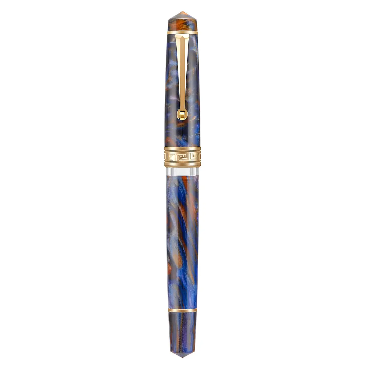 Asvine P20 Purple Resin Fountain Pen Piston Filling, Fine Point Smooth Writer with Gift Case | 14.6cm (5.75 in) - view 4