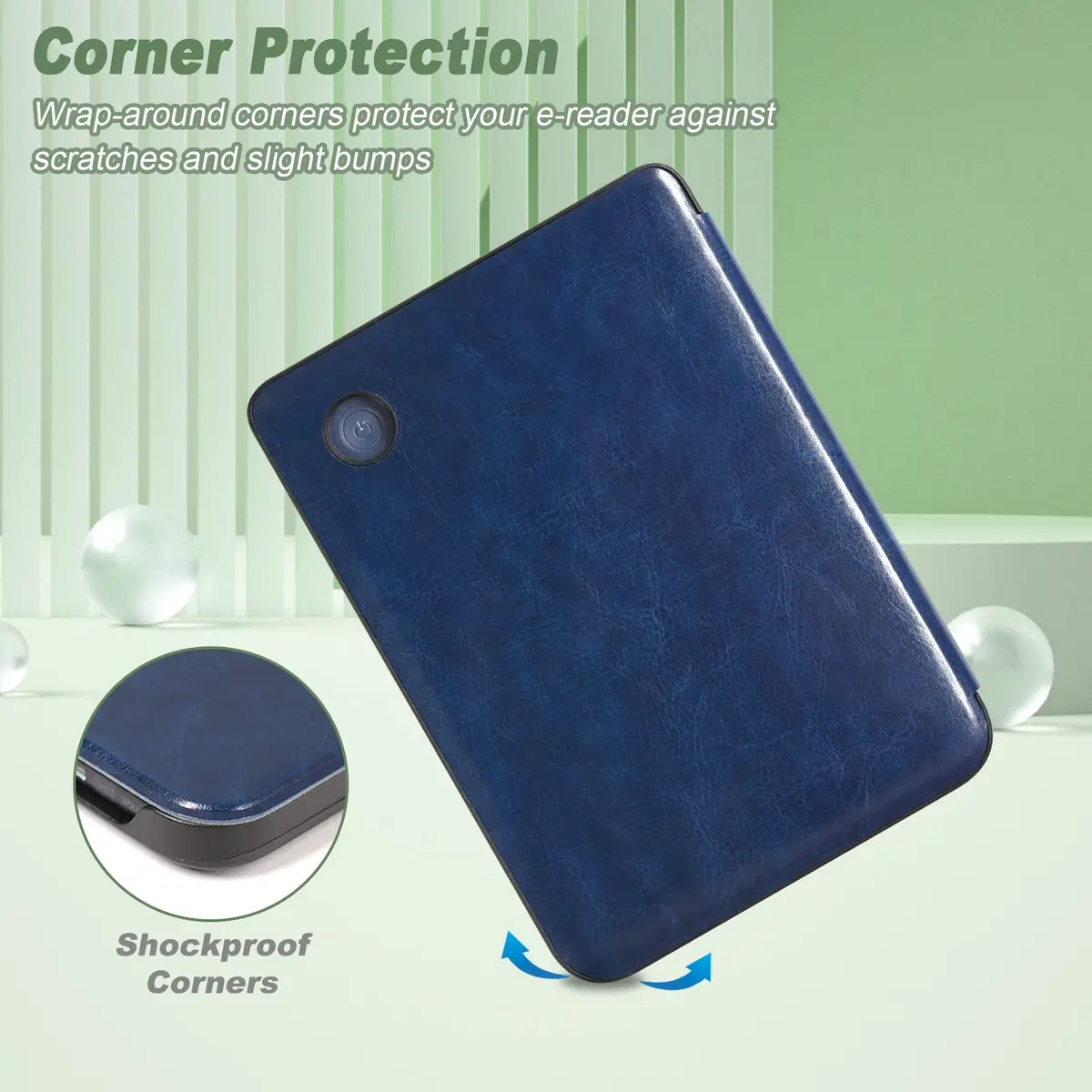 DMLuna Ultra Slim Lightweight Folio Case for Kobo Clara 2E 6" | Auto Sleep/Wake Function, Navy Blue - view 4