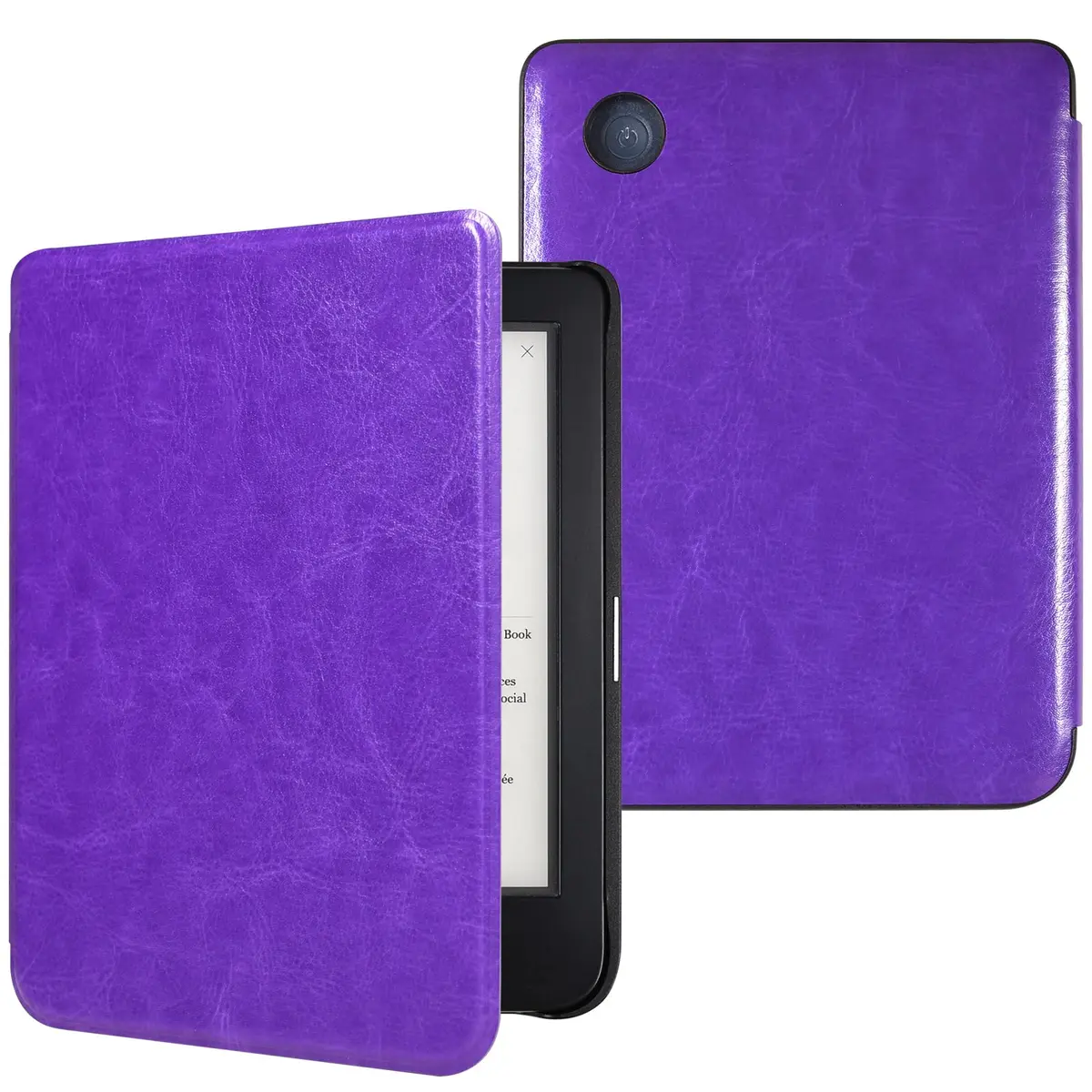 DMLuna Case for Kobo Clara 2E 6" - Ultra Slim Lightweight Folio with Auto Sleep/Wake Function, Purple | Premium PU Leather Protective Cover - main product image