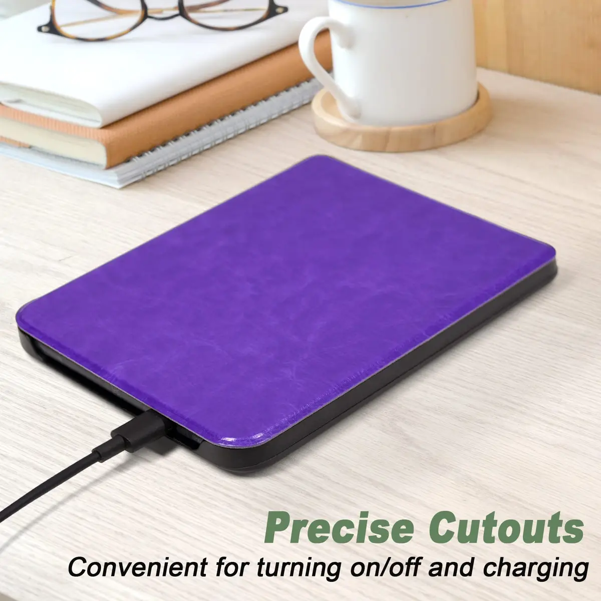 DMLuna Case for Kobo Clara 2E 6" - Ultra Slim Lightweight Folio with Auto Sleep/Wake Function, Purple | Premium PU Leather Protective Cover - view 5