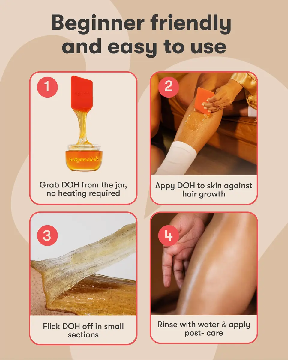 Sugardoh Mini Doh Kit | Medium Sugaring Kit for Fine Hair | 6 Ounce Paste - view 5