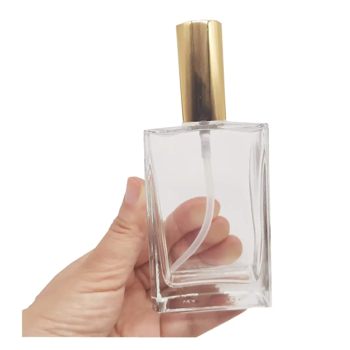 PimyRcyi 5PCS Square Glass Spray Bottle 100ml (3.4oz) | Fine Mist Refillable Perfume Container - view 5