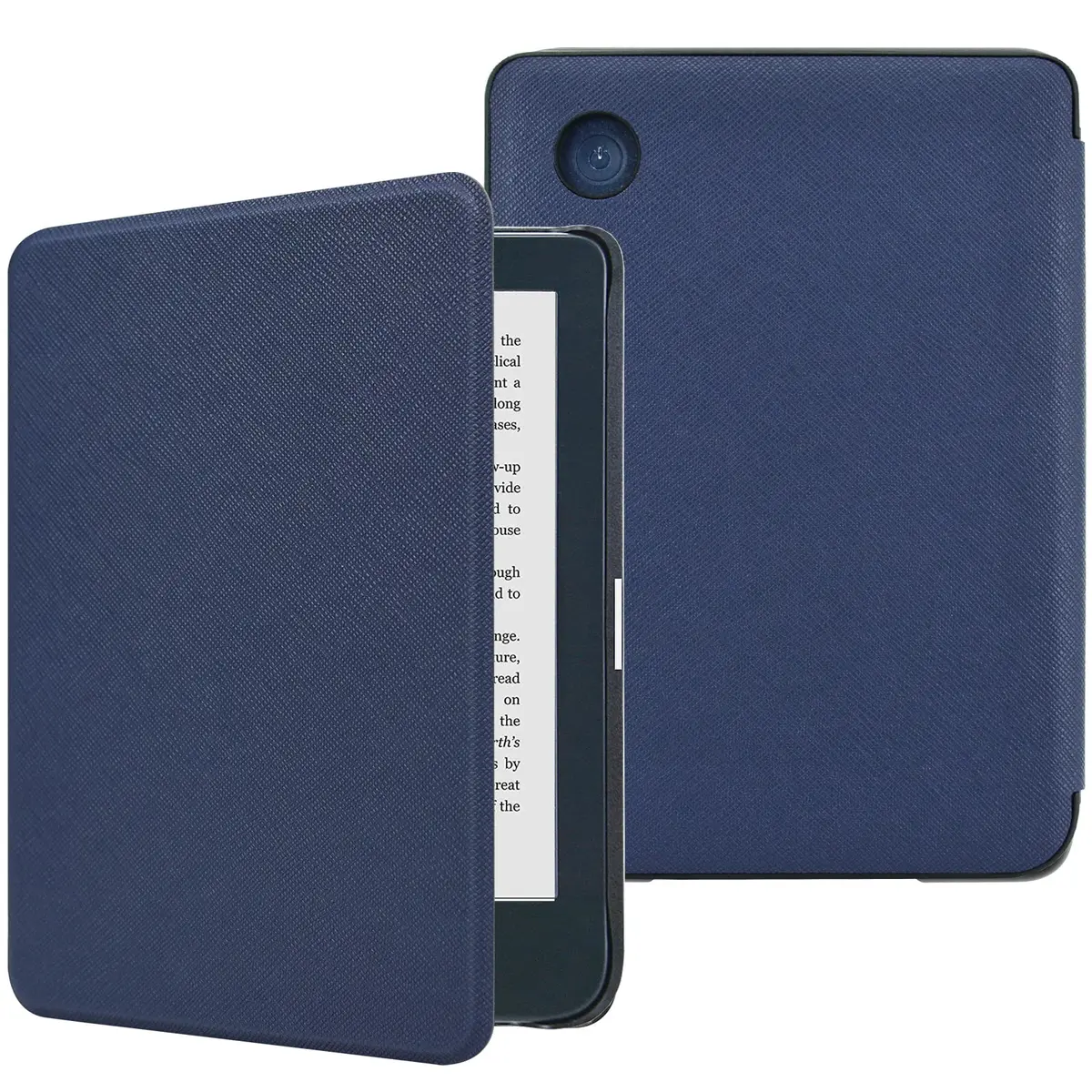 DMLuna Case for Kobo Clara 2E 6" - Ultra Slim Lightweight PU Leather Folio with Auto Sleep/Wake Function, Navy Blue | Imported from USA - main product image