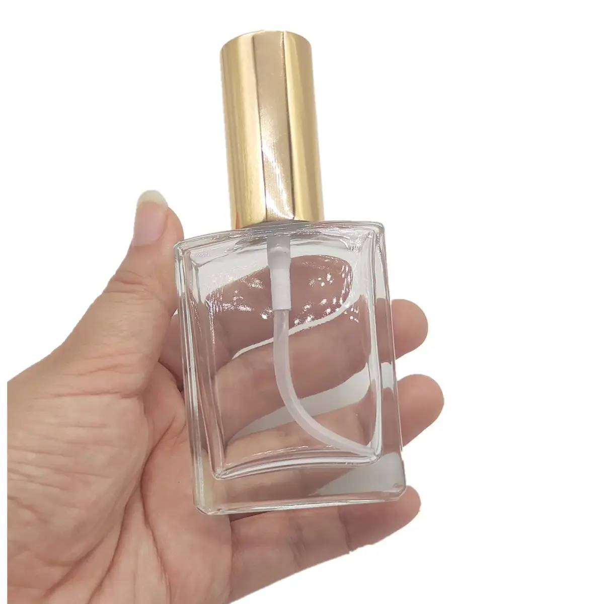 PimyRcyi 8PCS Square Glass Spray Bottle 50ml (1.7oz) | Fine Mist Refillable Perfume Atomiser - view 4