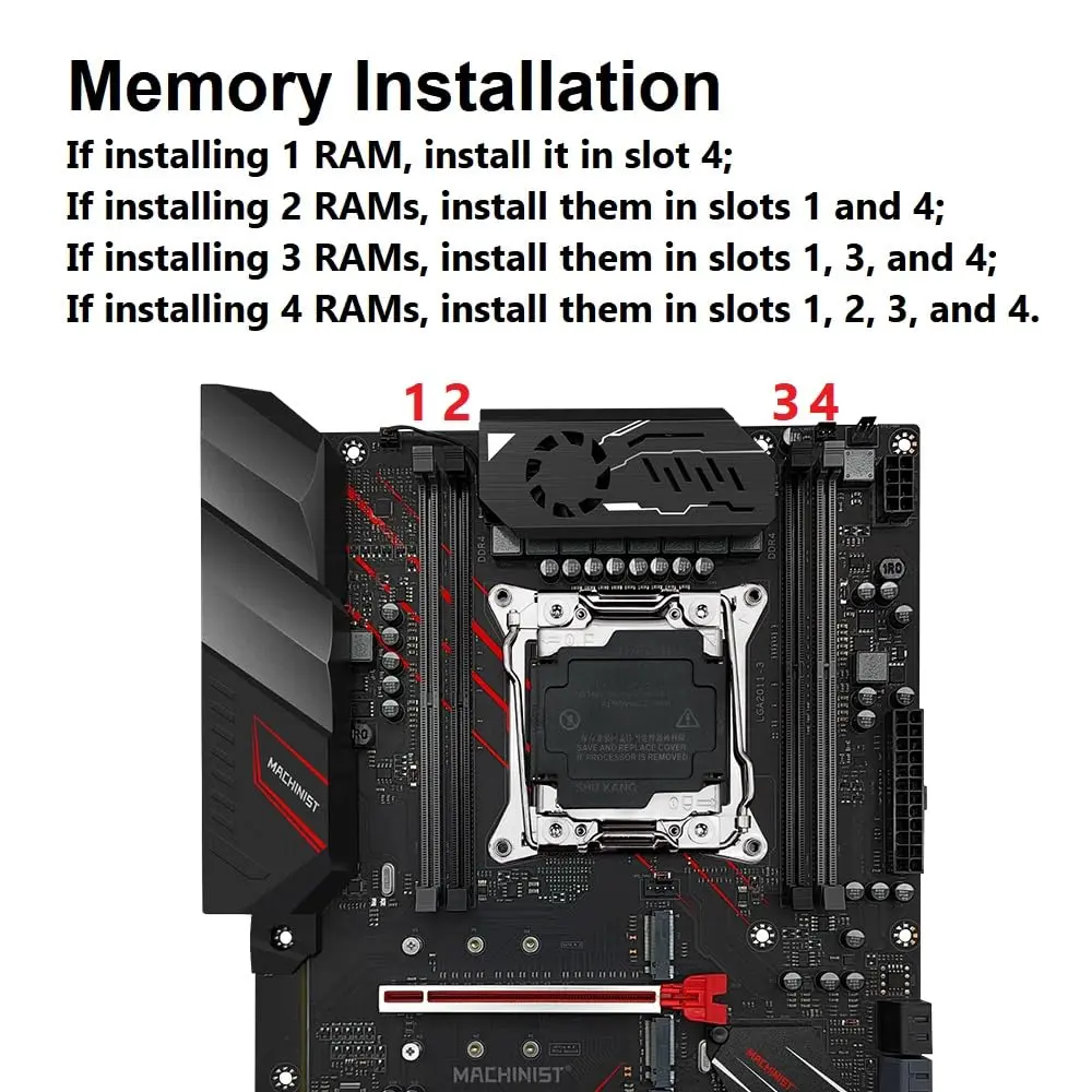 MACHINIST X99 MR9A PRO MAX Motherboard Intel LGA 2011-V3 DDR4 ATX Server | Quad-Channel 128GB ECC/Non-ECC Memory Support - view 8