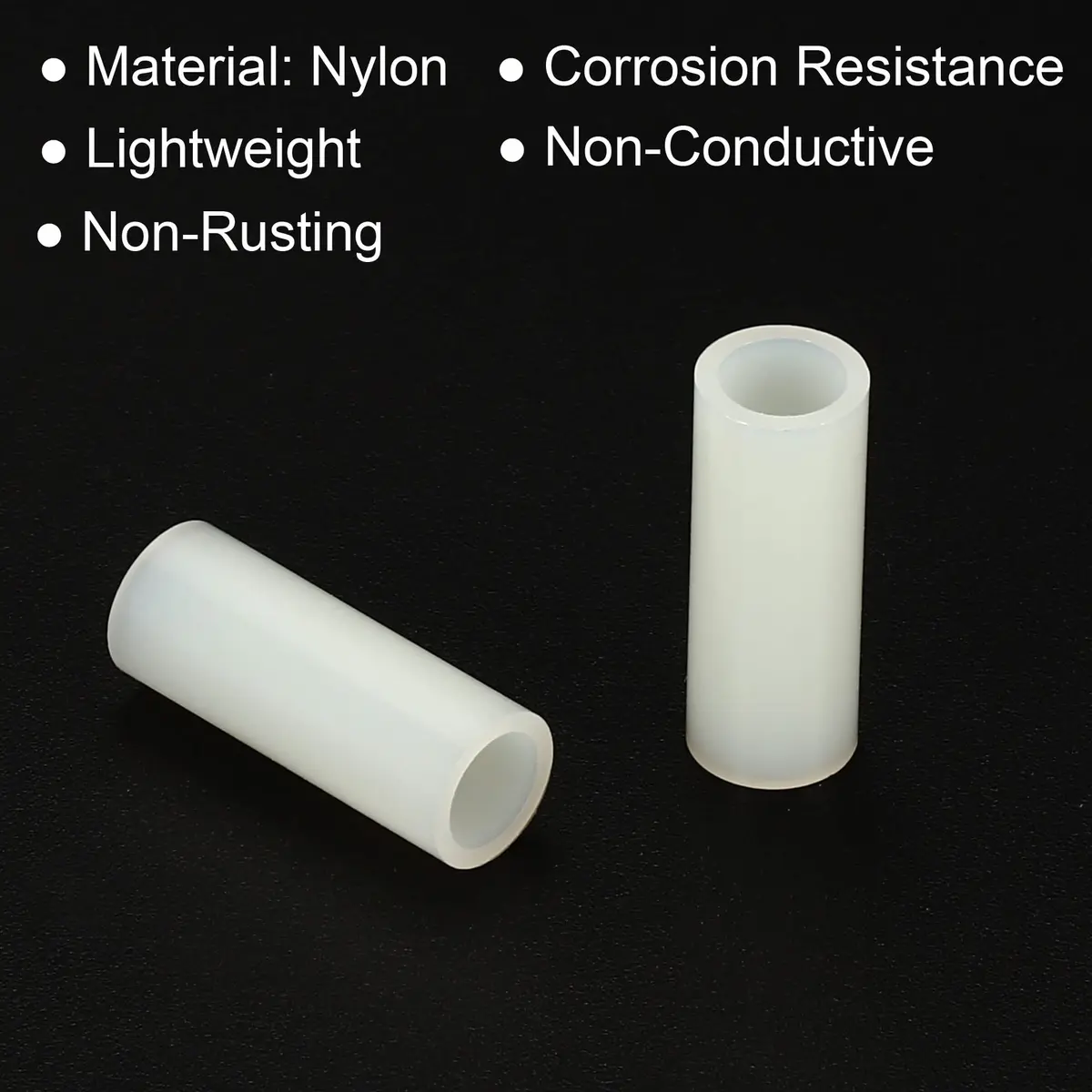 PATIKIL Round Spacer Washer 100 Pack Nylon 5mm ID x 7mm OD x 20mm L | For M5 Screws, 3D Printers, Electronics - view 4