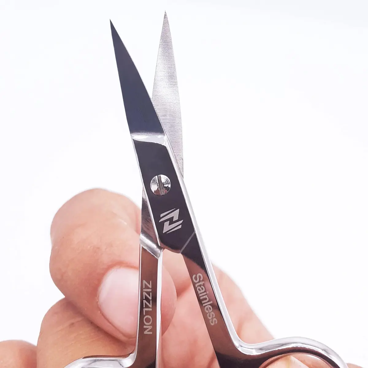 ZIZZLON Curved Micro Serrated Nail Scissors 22mm Blade | Professional Surgical Grade Stainless Steel - view 7