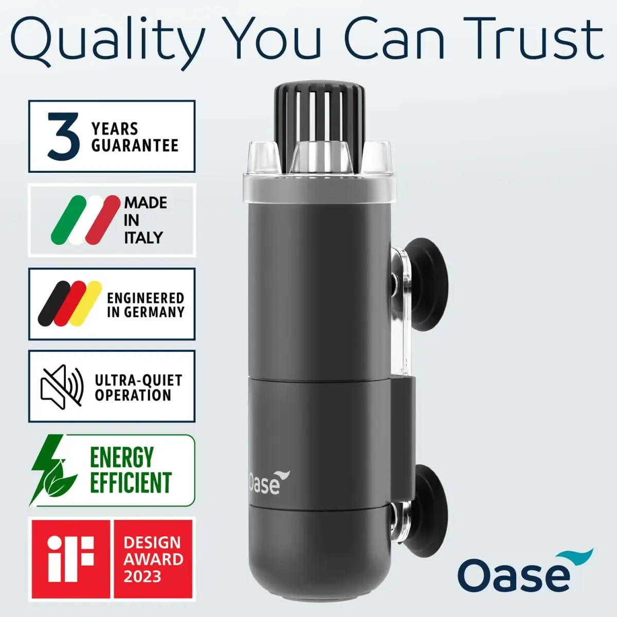 OASE CrystalSkim 600 Surface Skimmer for Freshwater and Marine Aquariums | Compact Internal Filter for Film Oil and Debris Removal - view 6