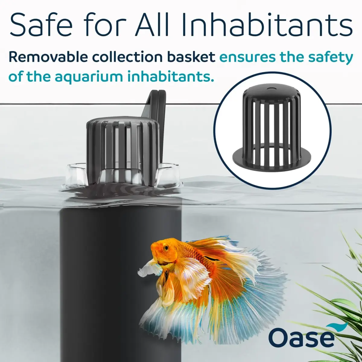 OASE CrystalSkim 600 Surface Skimmer for Freshwater and Marine Aquariums | Compact Internal Filter for Film Oil and Debris Removal - view 7