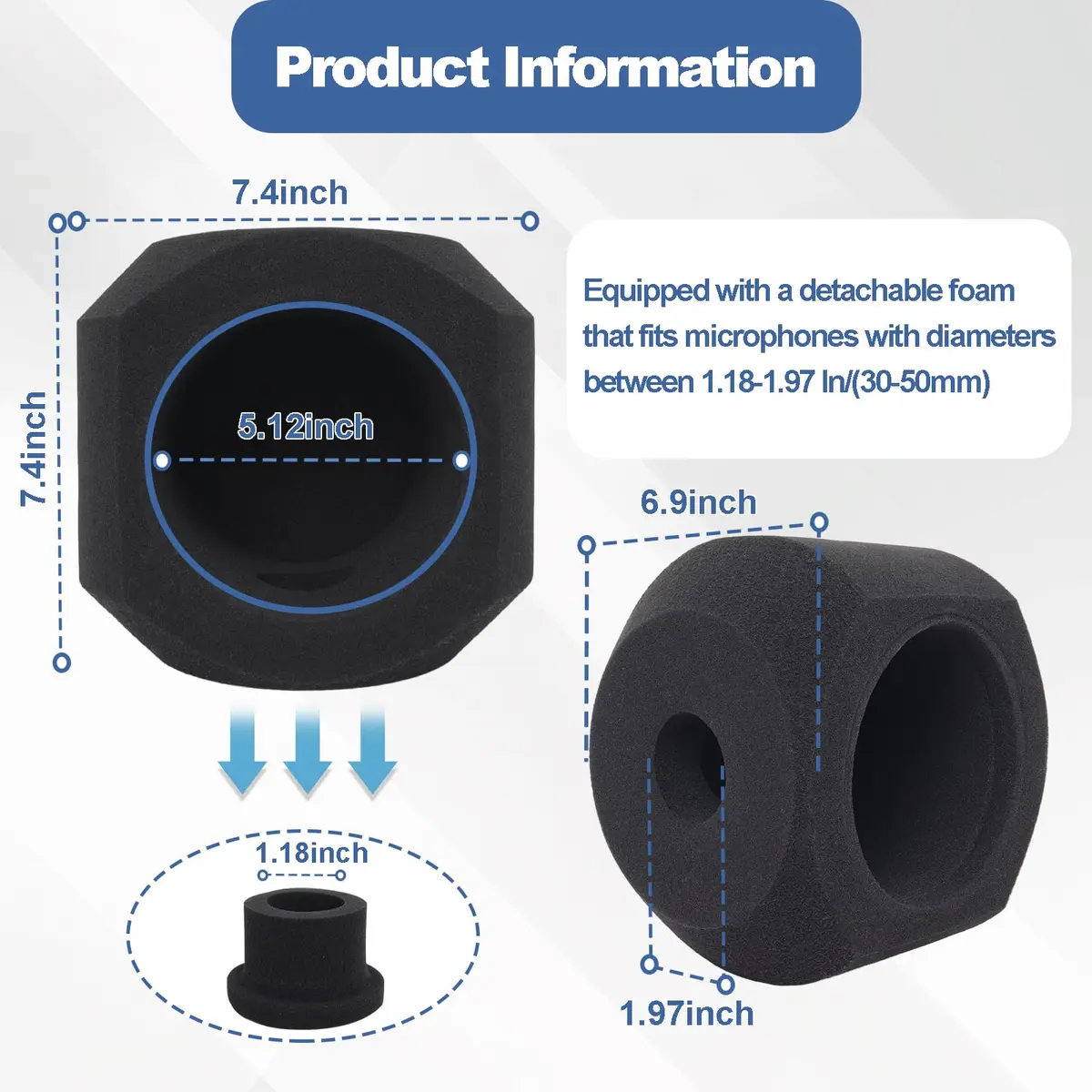 Piwerod Microphone Isolation Ball with Pop Filter for USB & Condenser Mics | Studio-Grade Sound & Noise Reduction - view 3