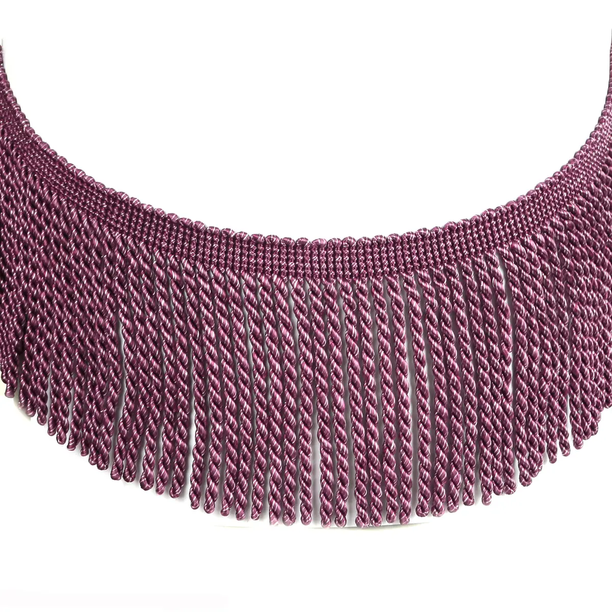 Fenghuangwu 4 Inch Wide Rayon Curtain Bullion Fringe Trim for DIY Sewing & Decoration - main product image