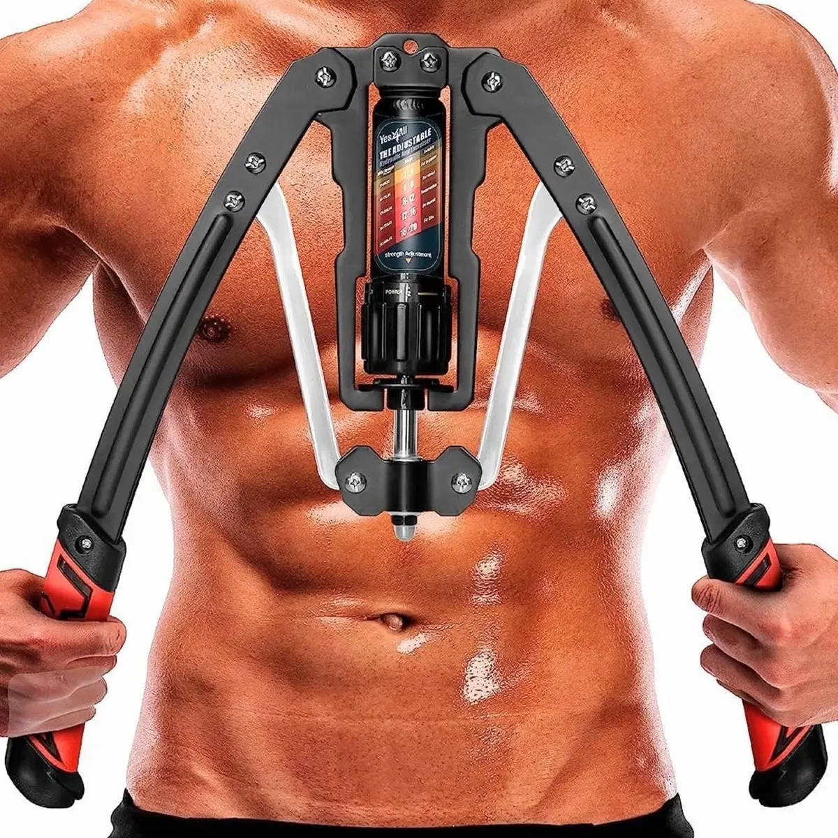 Yes4All Hydraulic Twister Arm Exerciser 2.3 kg (5 lb) | Adjustable 22-440lbs Home Chest Expander - main product image