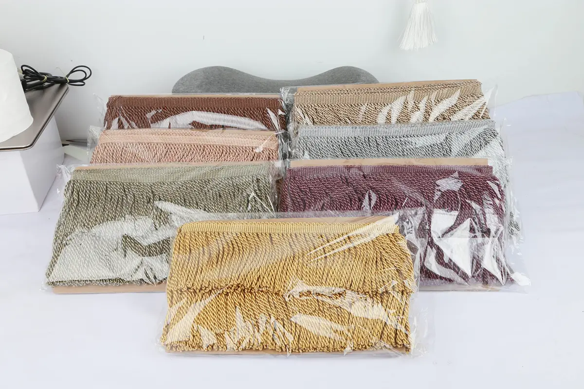 Fenghuangwu 5 Yard Rayon Curtain Bullion Fringe Trim | Elegant Embellishment for Sewing & DIY (70-120 chars) - view 3