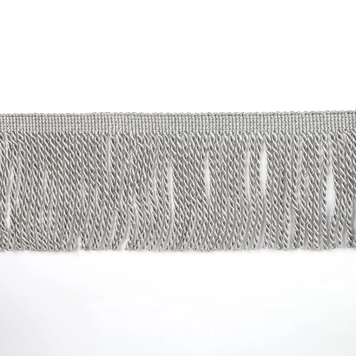 Fenghuangwu Bullion Fringe Trim 5 Yards (180 inches / 457 cm) Mix Silver | Traditional Rayon Tassel Embellishment for Curtains & DIY - view 2