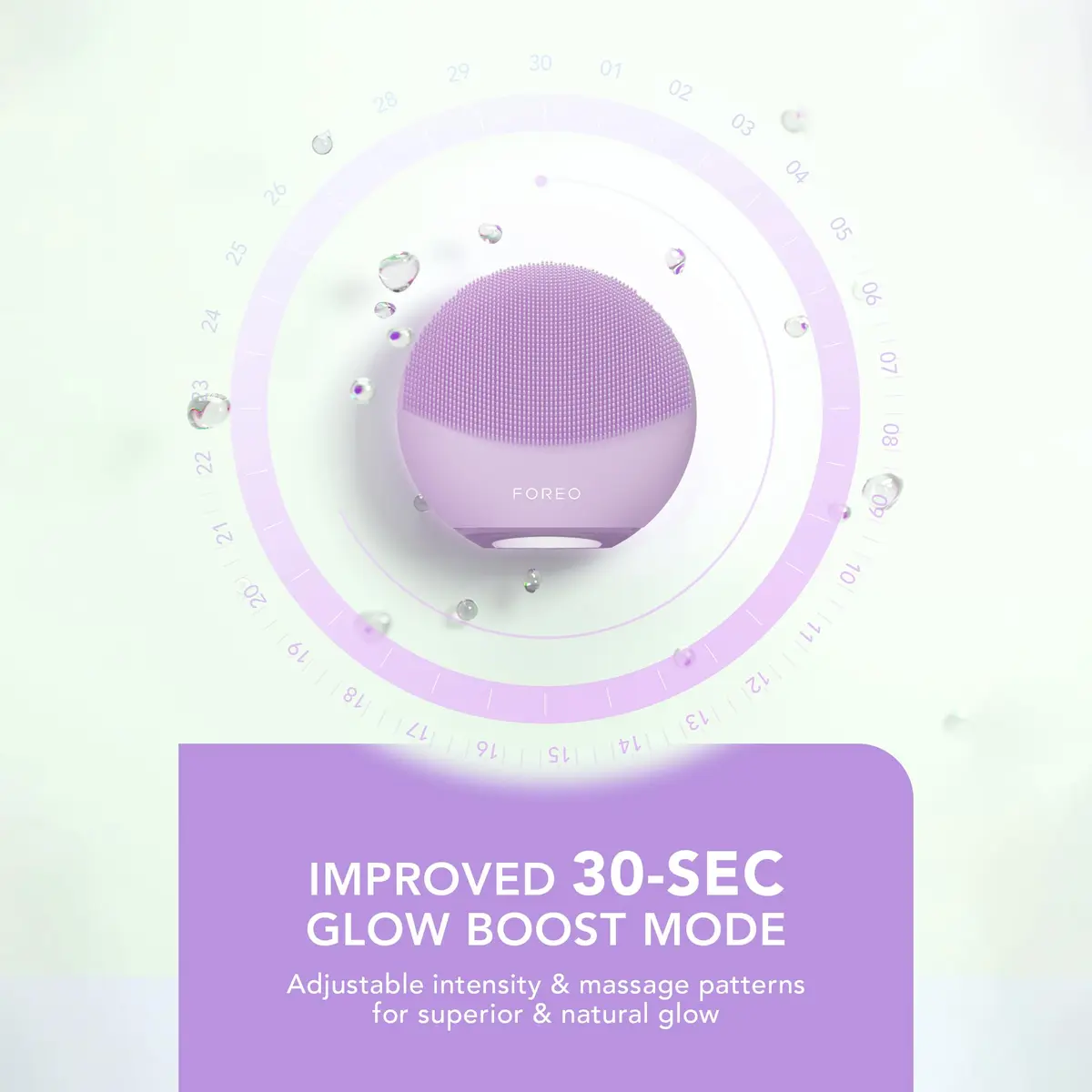 FOREO Luna 4 mini Facial Cleansing Brush & Face Massager, Lavender | Deep Clean & Glow Boost (70-120 chars) - view 6