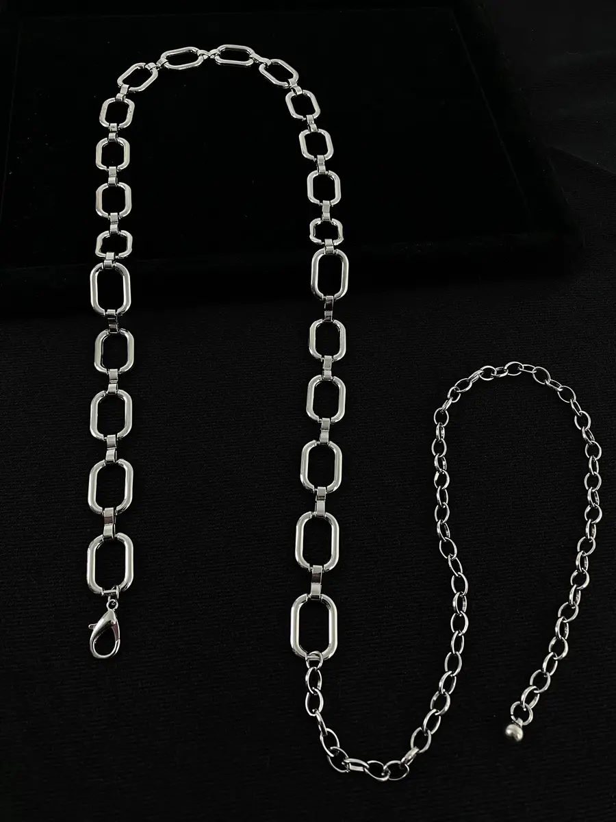 TOPACC Silver Chain Belt for Women | Dainty Metal Link Waist Accessory (28-36in) - view 6