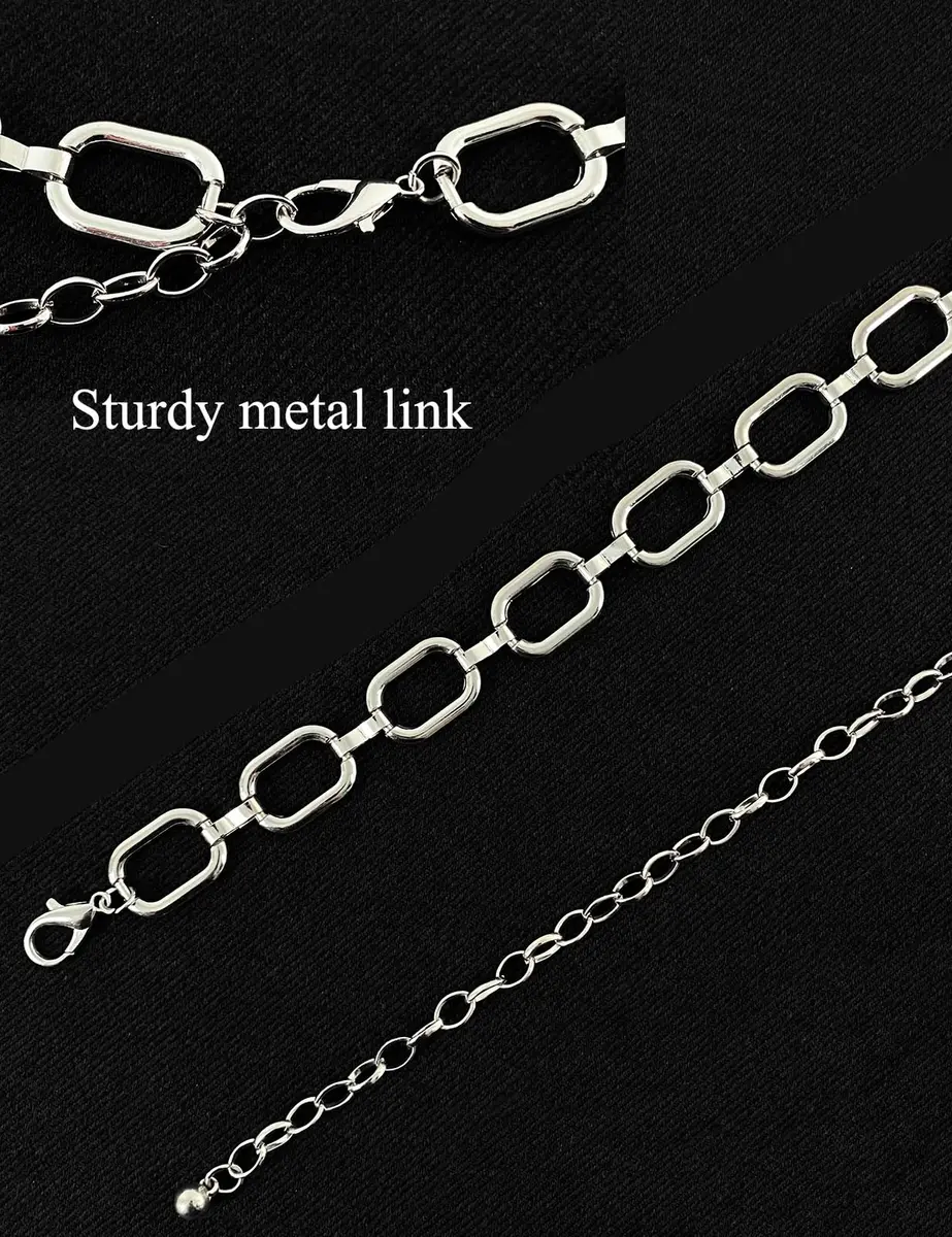 TOPACC Silver Chain Belt for Women | Dainty Metal Link Waist Accessory (28-36in) - view 2