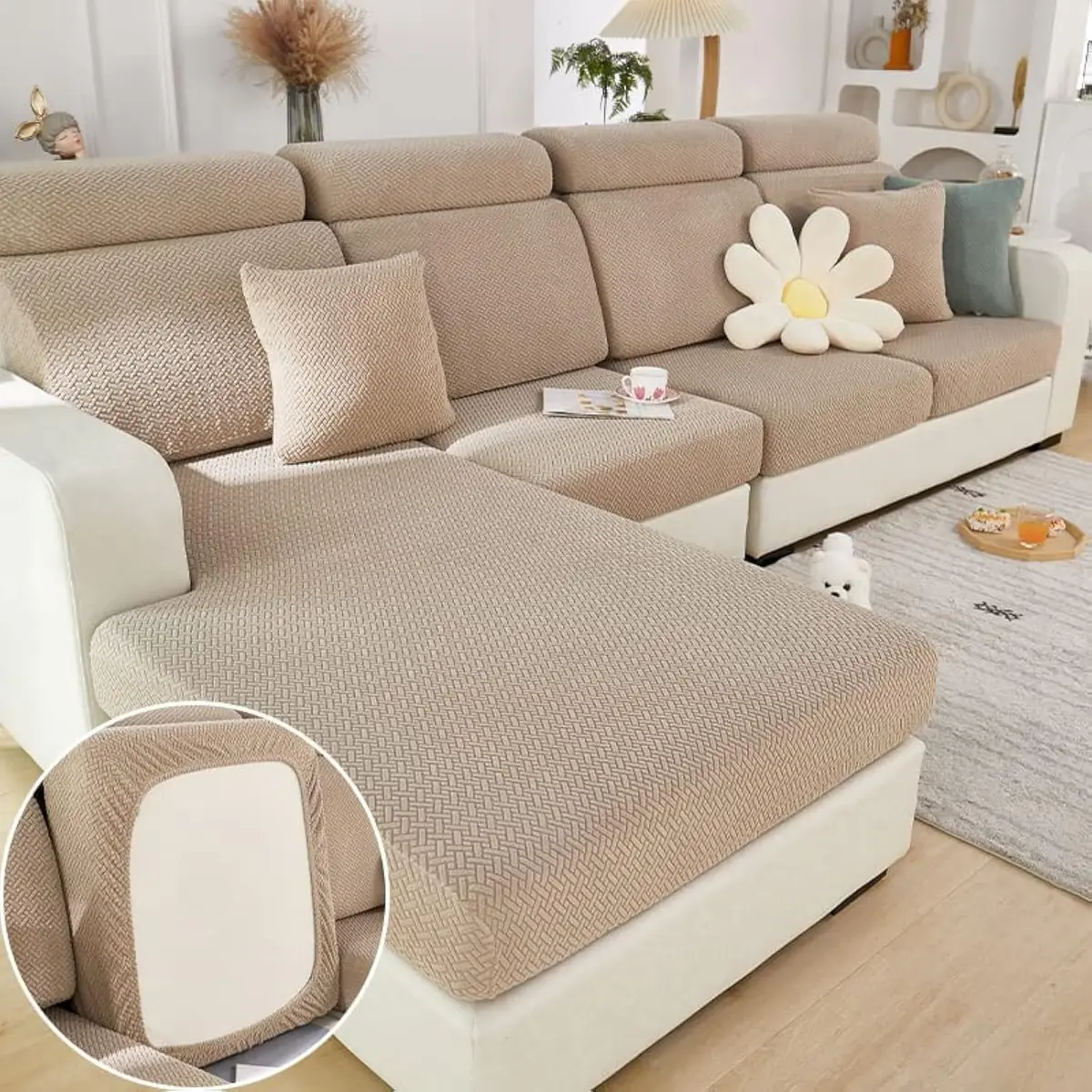 Jonuiony Universal Sofa Slipcover 2024 Large 3 Seat | Wear-Resistant, High Stretch Furniture Protector - main product image