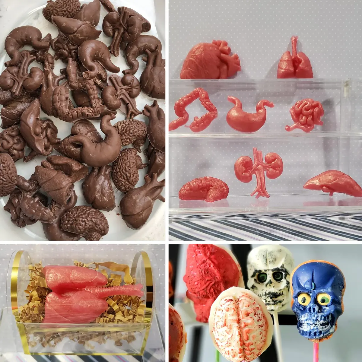 IKOJING Food Preparation Mold 8 pcs | Silicone Halloween Organ Cake Decor (23.8cm x 20cm) - view 9