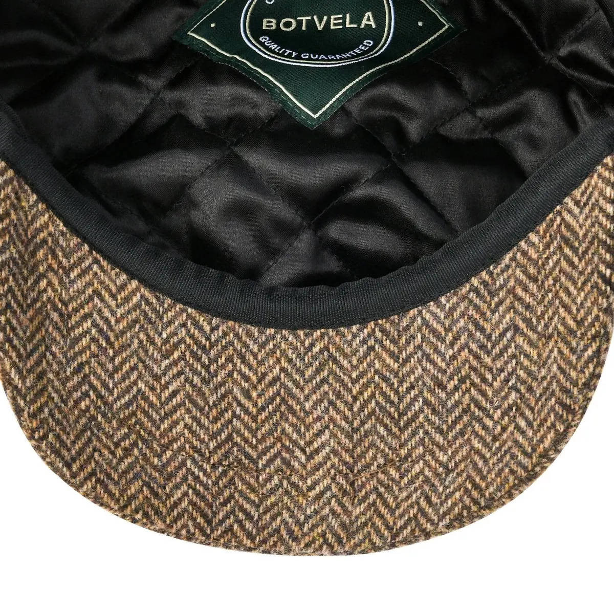 BOTVELA Wool Blend Newsboy Flat Cap 7 7/8 | Classic 8 Panel Tweed Hat for Men - view 7
