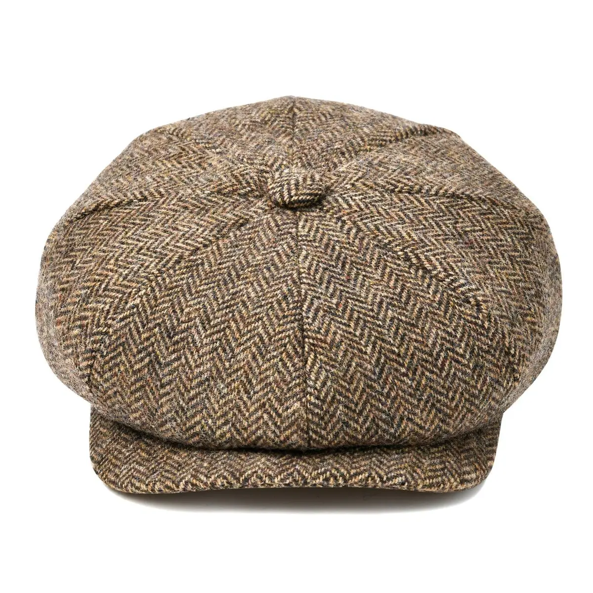 BOTVELA Wool Blend Newsboy Flat Cap 7 7/8 | Classic 8 Panel Tweed Hat for Men - view 3