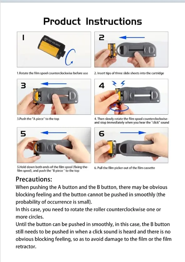 eTone Film Picker 35mm Roll Film Extractor | Easy to Use, Save Money, Support Film Handling (70-120 chars) - view 5