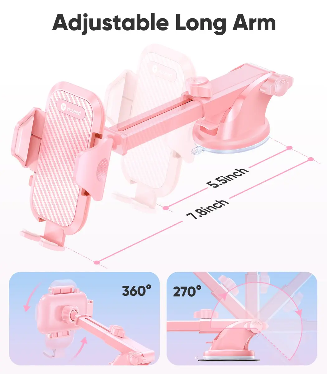 VICSEED Stable Car Phone Holder [Upgraded Strongest Suction, Won't Break] - view 5