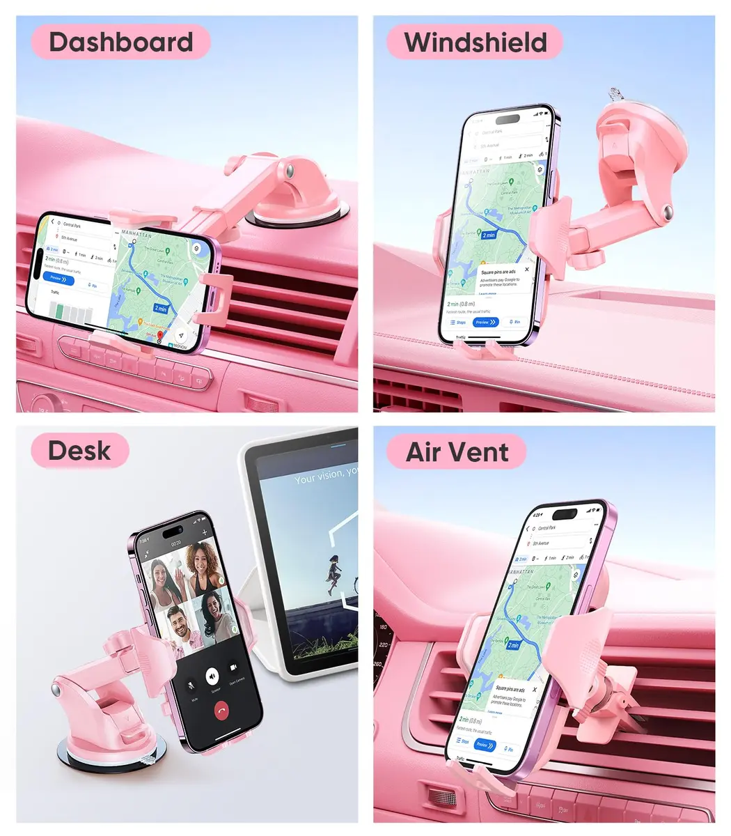 VICSEED Stable Car Phone Holder [Upgraded Strongest Suction, Won't Break] - view 2