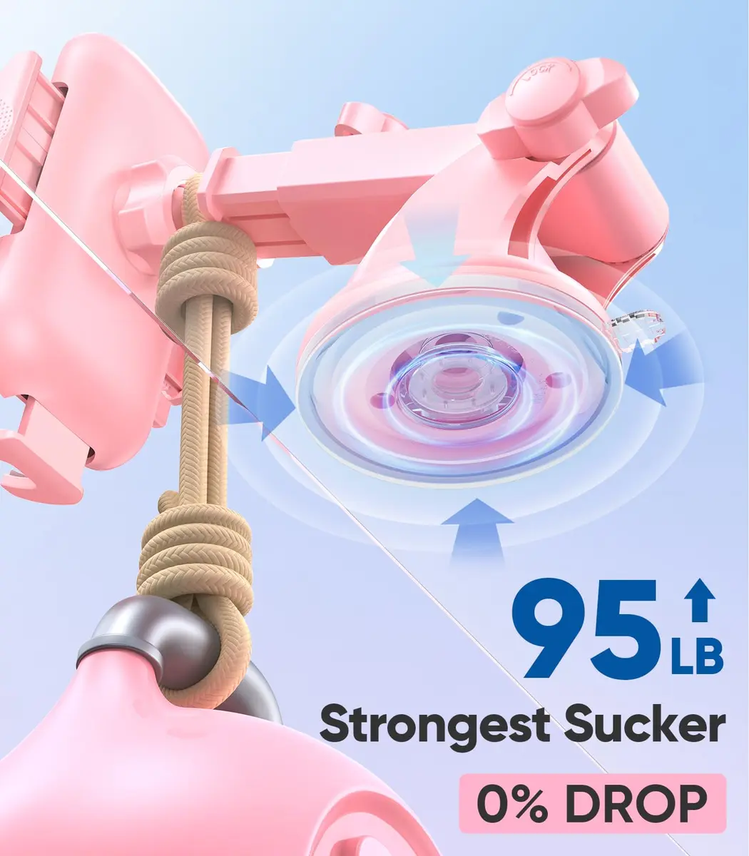 VICSEED Stable Car Phone Holder [Upgraded Strongest Suction, Won't Break] - view 3