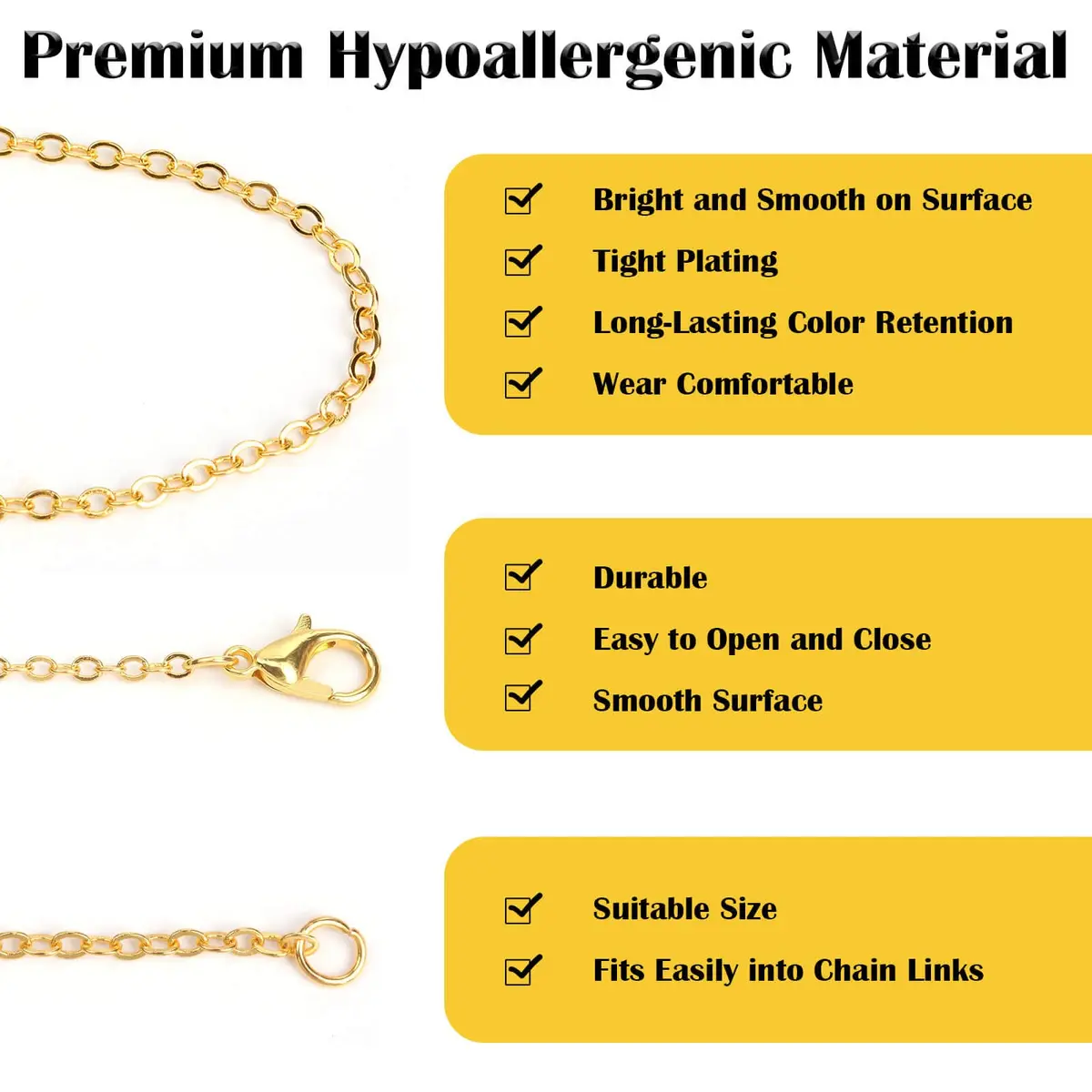 ROADPLUM Jewelry Making Chains 70Ft, 7 Colors 2mm | Bright, Wear-Resistant Necklace Chains - view 4