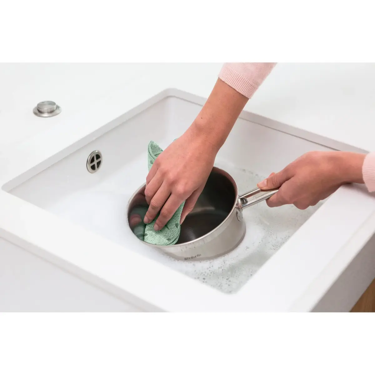 Brabantia Microfiber Cleaning Dish Cloths 2-Pack (Jade Green) 30x30 cm (12x12 Inch) | Absorbent & Hygienic - view 2